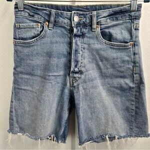 H&M High Waist Bermuda Jean Shorts Sz 8